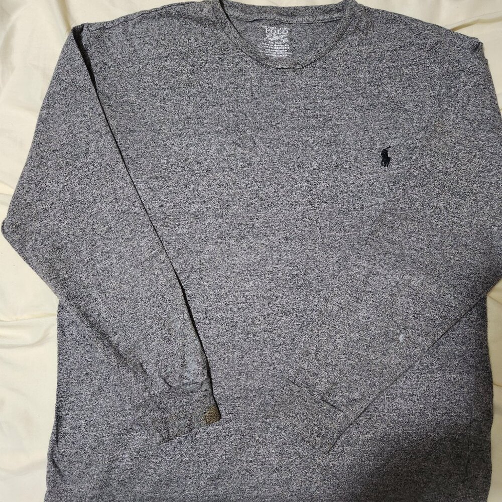 Polo Grey Long Sleeve T Shirt 100% Cotton Size S